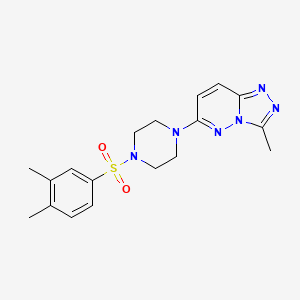 molecular formula C18H22N6O2S B6542511 1-(3,4-dimethylbenzenesulfonyl)-4-{3-methyl-[1,2,4]triazolo[4,3-b]pyridazin-6-yl}piperazine CAS No. 1060224-11-4