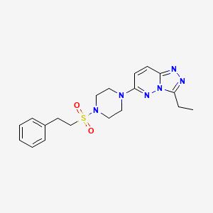 molecular formula C19H24N6O2S B6542593 1-{3-ethyl-[1,2,4]triazolo[4,3-b]pyridazin-6-yl}-4-(2-phenylethanesulfonyl)piperazine CAS No. 1060279-84-6
