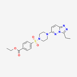 molecular formula C20H24N6O4S B6542601 ethyl 4-[(4-{3-ethyl-[1,2,4]triazolo[4,3-b]pyridazin-6-yl}piperazin-1-yl)sulfonyl]benzoate CAS No. 1060343-49-8