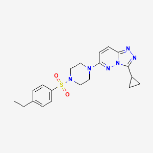 molecular formula C20H24N6O2S B6542644 1-{3-cyclopropyl-[1,2,4]triazolo[4,3-b]pyridazin-6-yl}-4-(4-ethylbenzenesulfonyl)piperazine CAS No. 1040640-90-1
