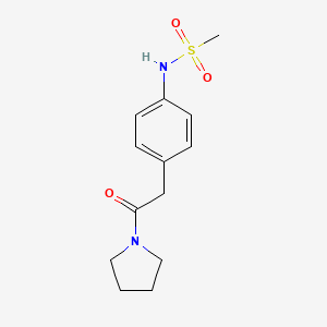 molecular formula C13H18N2O3S B6542690 N-{4-[2-oxo-2-(pyrrolidin-1-yl)ethyl]phenyl}methanesulfonamide CAS No. 1060240-32-5