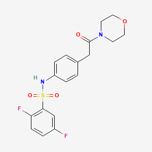 molecular formula C18H18F2N2O4S B6542721 2,5-difluoro-N-{4-[2-(morpholin-4-yl)-2-oxoethyl]phenyl}benzene-1-sulfonamide CAS No. 1060254-96-7