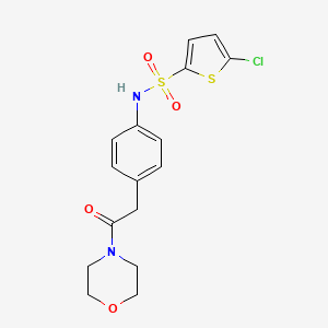 molecular formula C16H17ClN2O4S2 B6542761 5-chloro-N-{4-[2-(morpholin-4-yl)-2-oxoethyl]phenyl}thiophene-2-sulfonamide CAS No. 1060255-59-5