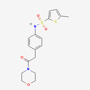 molecular formula C17H20N2O4S2 B6542770 5-methyl-N-{4-[2-(morpholin-4-yl)-2-oxoethyl]phenyl}thiophene-2-sulfonamide CAS No. 1060255-66-4
