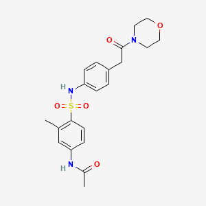 molecular formula C21H25N3O5S B6542789 N-[3-methyl-4-({4-[2-(morpholin-4-yl)-2-oxoethyl]phenyl}sulfamoyl)phenyl]acetamide CAS No. 1060322-94-2