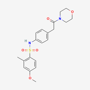4-methoxy-2-methyl-N-{4-[2-(morpholin-4-yl)-2-oxoethyl]phenyl}benzene-1-sulfonamide