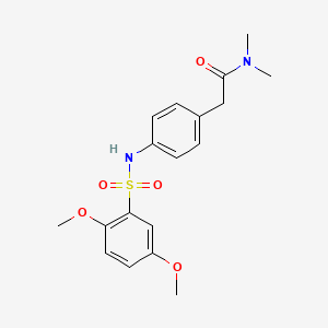 molecular formula C18H22N2O5S B6542807 2-[4-(2,5-dimethoxybenzenesulfonamido)phenyl]-N,N-dimethylacetamide CAS No. 1060373-73-0