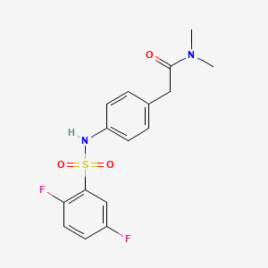 molecular formula C16H16F2N2O3S B6542816 2-[4-(2,5-difluorobenzenesulfonamido)phenyl]-N,N-dimethylacetamide CAS No. 1060303-69-6