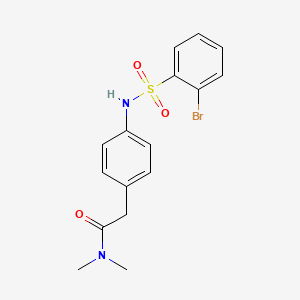 molecular formula C16H17BrN2O3S B6542822 2-[4-(2-bromobenzenesulfonamido)phenyl]-N,N-dimethylacetamide CAS No. 1070964-33-8