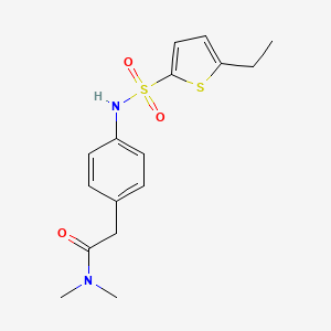 molecular formula C16H20N2O3S2 B6542849 2-[4-(5-ethylthiophene-2-sulfonamido)phenyl]-N,N-dimethylacetamide CAS No. 1070964-47-4