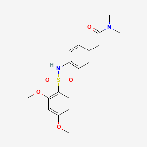molecular formula C18H22N2O5S B6542861 2-[4-(2,4-dimethoxybenzenesulfonamido)phenyl]-N,N-dimethylacetamide CAS No. 1070964-49-6
