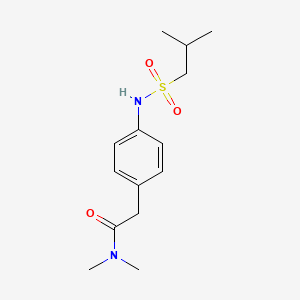 molecular formula C14H22N2O3S B6542866 N,N-dimethyl-2-[4-(2-methylpropanesulfonamido)phenyl]acetamide CAS No. 1070960-95-0