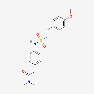 molecular formula C19H24N2O4S B6542875 2-{4-[2-(4-methoxyphenyl)ethanesulfonamido]phenyl}-N,N-dimethylacetamide CAS No. 1070961-28-2