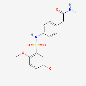 molecular formula C16H18N2O5S B6542876 2-[4-(2,5-dimethoxybenzenesulfonamido)phenyl]acetamide CAS No. 1070961-31-7