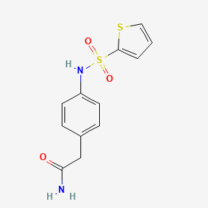 molecular formula C12H12N2O3S2 B6542880 2-[4-(thiophene-2-sulfonamido)phenyl]acetamide CAS No. 1060223-43-9