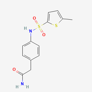 molecular formula C13H14N2O3S2 B6542899 2-[4-(5-methylthiophene-2-sulfonamido)phenyl]acetamide CAS No. 1070964-95-2