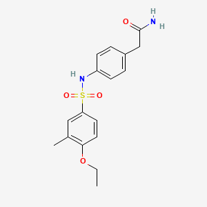 molecular formula C17H20N2O4S B6542910 2-[4-(4-ethoxy-3-methylbenzenesulfonamido)phenyl]acetamide CAS No. 1070965-01-3