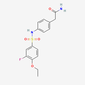molecular formula C16H17FN2O4S B6542918 2-[4-(4-ethoxy-3-fluorobenzenesulfonamido)phenyl]acetamide CAS No. 1060306-52-6