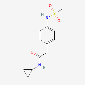 molecular formula C12H16N2O3S B6542925 N-cyclopropyl-2-(4-methanesulfonamidophenyl)acetamide CAS No. 1060224-95-4