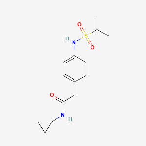 molecular formula C14H20N2O3S B6542971 N-cyclopropyl-2-[4-(propane-2-sulfonamido)phenyl]acetamide CAS No. 1060307-64-3