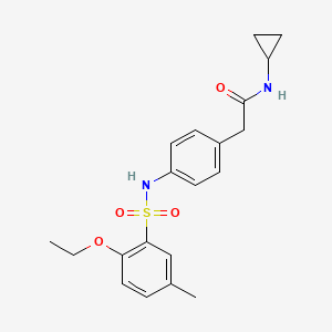 molecular formula C20H24N2O4S B6542975 N-cyclopropyl-2-[4-(2-ethoxy-5-methylbenzenesulfonamido)phenyl]acetamide CAS No. 1060307-78-9