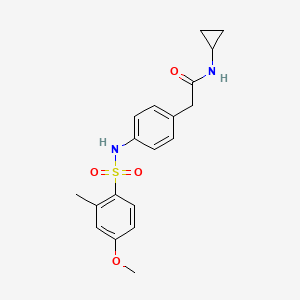 N-cyclopropyl-2-[4-(4-methoxy-2-methylbenzenesulfonamido)phenyl]acetamide