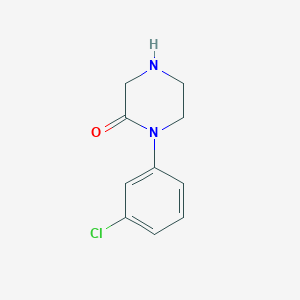 molecular formula C10H11ClN2O B065430 1-(3-Chlorophenyl)piperazin-2-one CAS No. 183500-70-1