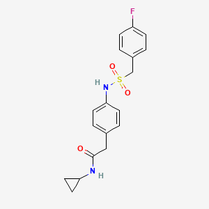 molecular formula C18H19FN2O3S B6543005 N-cyclopropyl-2-{4-[(4-fluorophenyl)methanesulfonamido]phenyl}acetamide CAS No. 1070962-74-1