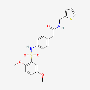 2-[4-(2,5-dimethoxybenzenesulfonamido)phenyl]-N-[(thiophen-2-yl)methyl]acetamide