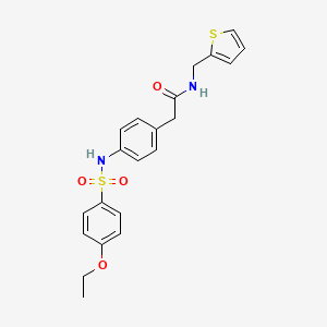 molecular formula C21H22N2O4S2 B6543072 2-[4-(4-ethoxybenzenesulfonamido)phenyl]-N-[(thiophen-2-yl)methyl]acetamide CAS No. 1060329-42-1