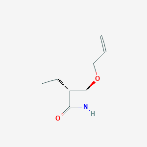 molecular formula C8H13NO2 B065431 (3R,4R)-3-Ethyl-4-prop-2-enoxyazetidin-2-one CAS No. 183508-69-2