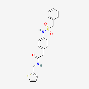 molecular formula C20H20N2O3S2 B6543126 2-[4-(phenylmethanesulfonamido)phenyl]-N-[(thiophen-2-yl)methyl]acetamide CAS No. 1060261-60-0