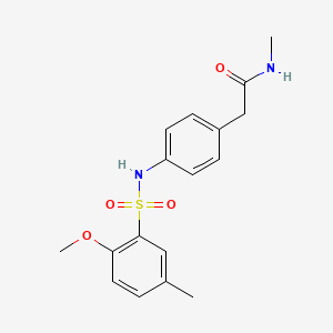 molecular formula C17H20N2O4S B6543146 2-[4-(2-methoxy-5-methylbenzenesulfonamido)phenyl]-N-methylacetamide CAS No. 1060293-66-4