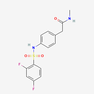 molecular formula C15H14F2N2O3S B6543151 2-[4-(2,4-difluorobenzenesulfonamido)phenyl]-N-methylacetamide CAS No. 1060246-87-8