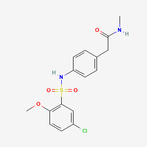 2-[4-(5-chloro-2-methoxybenzenesulfonamido)phenyl]-N-methylacetamide