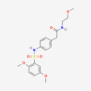 molecular formula C19H24N2O6S B6543191 2-[4-(2,5-dimethoxybenzenesulfonamido)phenyl]-N-(2-methoxyethyl)acetamide CAS No. 1060247-67-7