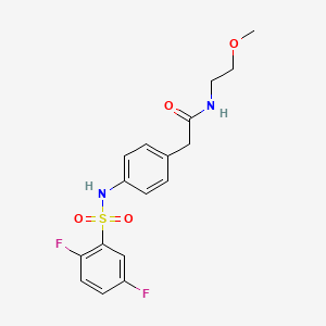 2-[4-(2,5-difluorobenzenesulfonamido)phenyl]-N-(2-methoxyethyl)acetamide