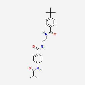 molecular formula C24H31N3O3 B6543321 N-{2-[(4-tert-butylphenyl)formamido]ethyl}-4-(2-methylpropanamido)benzamide CAS No. 1021206-86-9