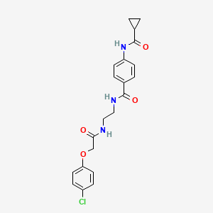 molecular formula C21H22ClN3O4 B6543483 N-[4-({2-[2-(4-chlorophenoxy)acetamido]ethyl}carbamoyl)phenyl]cyclopropanecarboxamide CAS No. 1040674-29-0