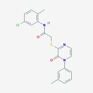 B6543540 N-(5-chloro-2-methylphenyl)-2-{[4-(3-methylphenyl)-3-oxo-3,4-dihydropyrazin-2-yl]sulfanyl}acetamide CAS No. 932351-06-9