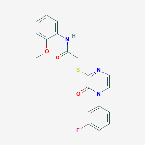 molecular formula C19H16FN3O3S B6543551 2-{[4-(3-fluorophenyl)-3-oxo-3,4-dihydropyrazin-2-yl]sulfanyl}-N-(2-methoxyphenyl)acetamide CAS No. 941929-44-8