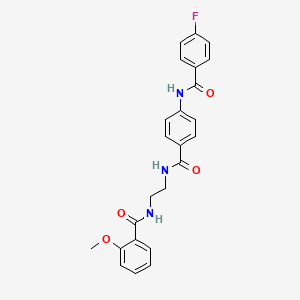 molecular formula C24H22FN3O4 B6543568 4-fluoro-N-[4-({2-[(2-methoxyphenyl)formamido]ethyl}carbamoyl)phenyl]benzamide CAS No. 1021207-16-8