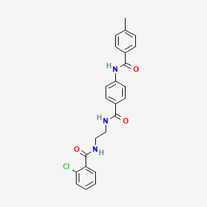 molecular formula C24H22ClN3O3 B6543581 N-[4-({2-[(2-chlorophenyl)formamido]ethyl}carbamoyl)phenyl]-4-methylbenzamide CAS No. 1021220-37-0
