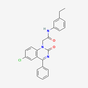 2-(6-chloro-2-oxo-4-phenyl-1,2-dihydroquinazolin-1-yl)-N-(3-ethylphenyl)acetamide