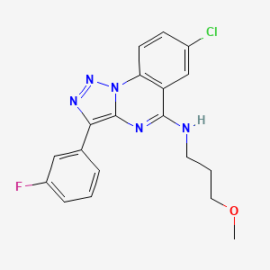 molecular formula C19H17ClFN5O B6543605 7-chloro-3-(3-fluorophenyl)-N-(3-methoxypropyl)-[1,2,3]triazolo[1,5-a]quinazolin-5-amine CAS No. 931963-45-0
