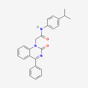 molecular formula C25H23N3O2 B6543616 2-(2-oxo-4-phenyl-1,2-dihydroquinazolin-1-yl)-N-[4-(propan-2-yl)phenyl]acetamide CAS No. 932530-31-9