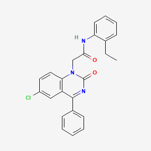 molecular formula C24H20ClN3O2 B6543624 2-(6-chloro-2-oxo-4-phenyl-1,2-dihydroquinazolin-1-yl)-N-(2-ethylphenyl)acetamide CAS No. 932457-88-0