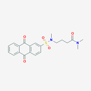 molecular formula C21H22N2O5S B6543632 N,N-dimethyl-4-(N-methyl9,10-dioxo-9,10-dihydroanthracene-2-sulfonamido)butanamide CAS No. 941924-58-9
