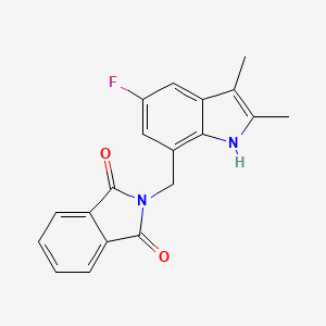 molecular formula C19H15FN2O2 B6543635 2-[(5-fluoro-2,3-dimethyl-1H-indol-7-yl)methyl]-2,3-dihydro-1H-isoindole-1,3-dione CAS No. 890643-50-2
