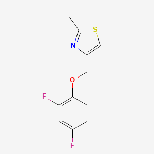 molecular formula C11H9F2NOS B6543682 4-[(2,4-difluorophenoxy)methyl]-2-methyl-1,3-thiazole CAS No. 1880591-68-3